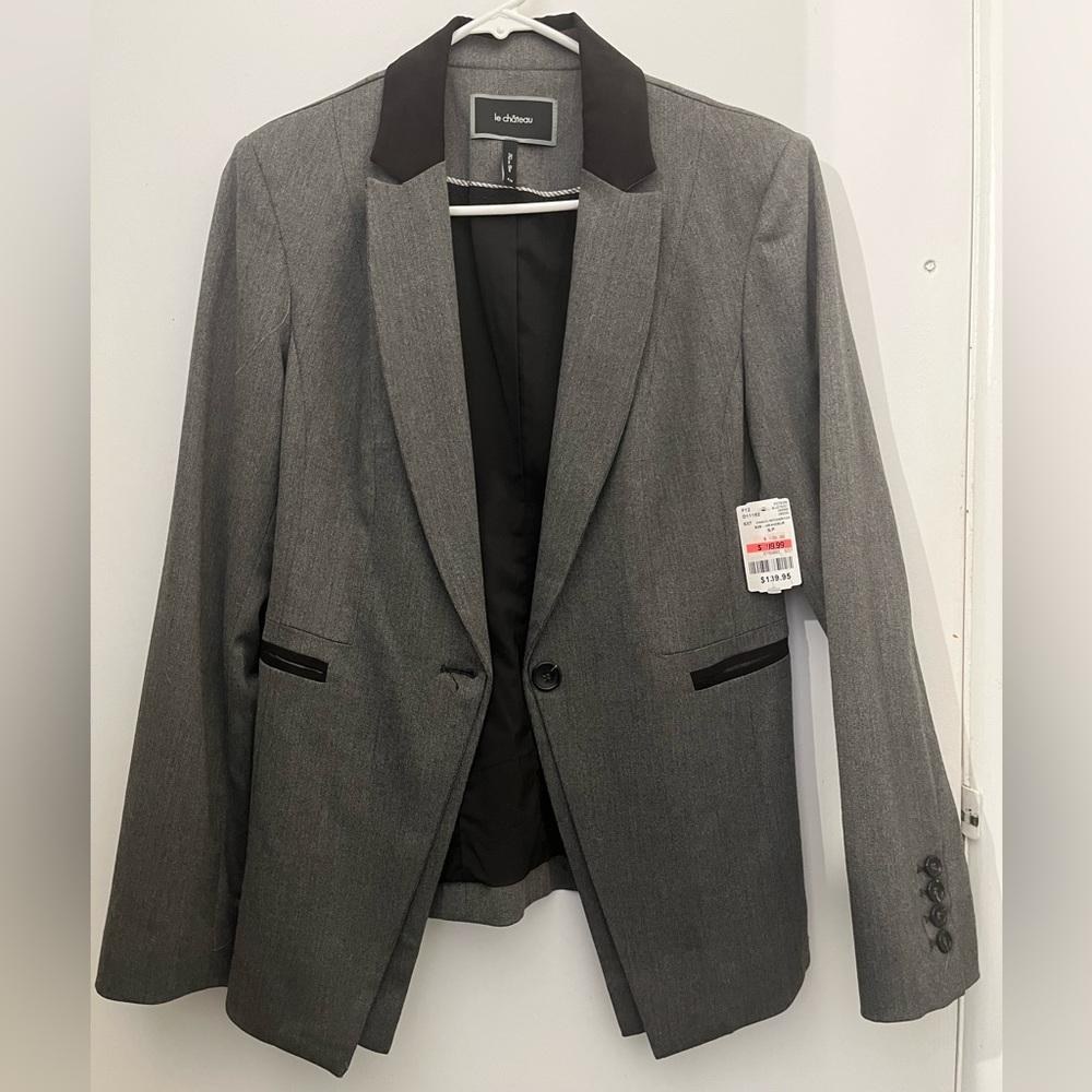 Le Chateau Gray Ladies 2 Piece Suit